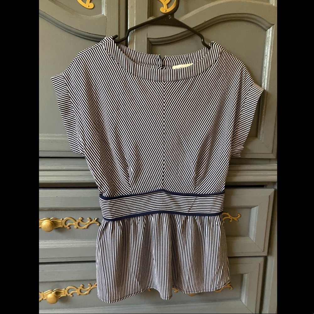 Striped and peplum